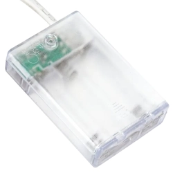 Lampki choinkowe taśmowe 50 LED na 3 baterie AA Ciepła biel, 5m